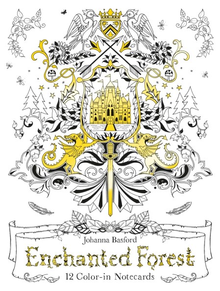 Enchanted Forest: 12 Colour-in Notecards