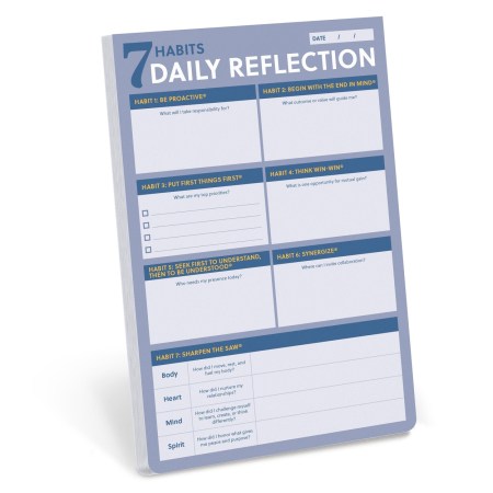 7 Habits Daily Reflection Notepad